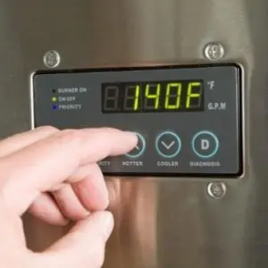 how to adjust temperature on rinnai tankless water heater