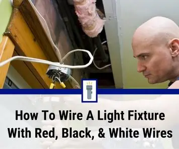 how to wire a light fixture with red black and white wires